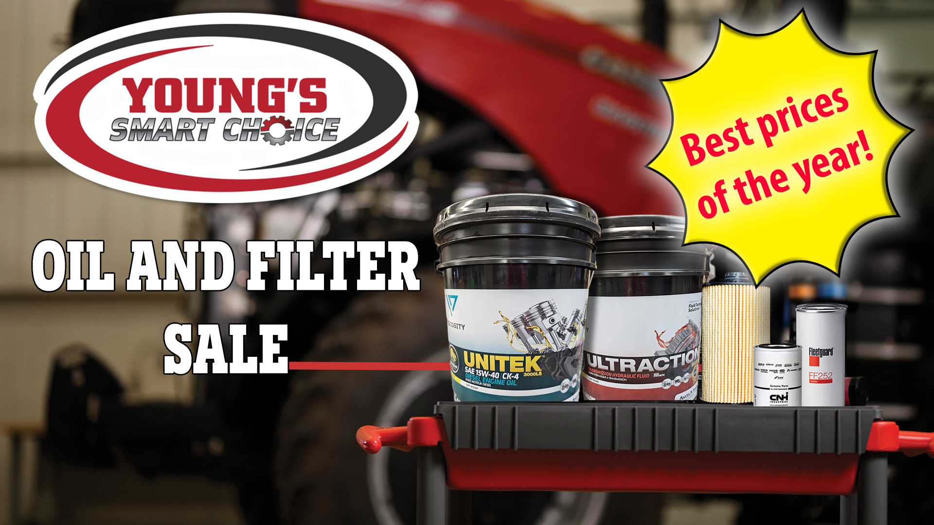 Young's Equipment Oil and Filter Sale - February through March